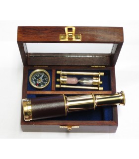 Kit explorator - luneta, busola, clepsidra