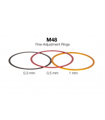 Inele pentru reglare fină M48 (0,3 / 0,5 / 1 mm) - aluminiu