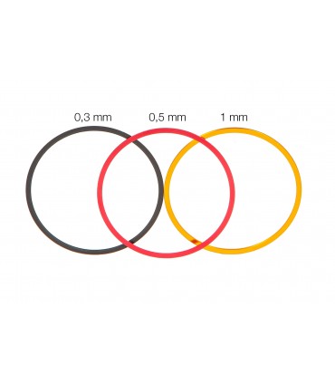 Inele pentru reglare fină M48 (0,3 / 0,5 / 1 mm) - aluminiu