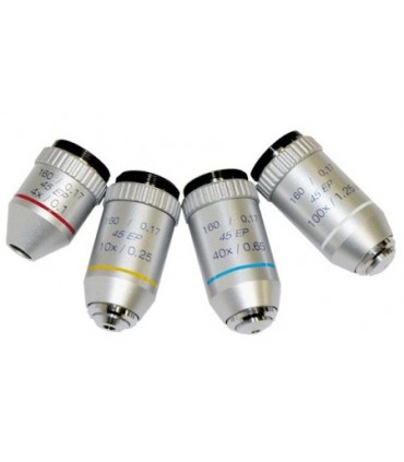 Obiectiv semi-plan 4x, 160mm pentru microscoape