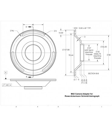 Astrograf Rowe-Ackermann Schmidt tub optic