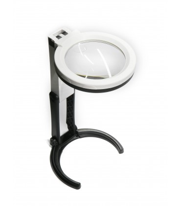 Lupa 2.5X90mm cu stand, lupa auxiliara 8X si iluminare LED