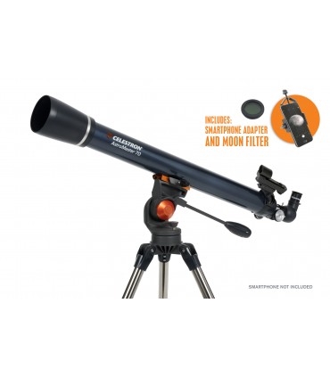 Telescop Astromaster 70 AZ-R cu adaptor smartphone - Refractor Celestron